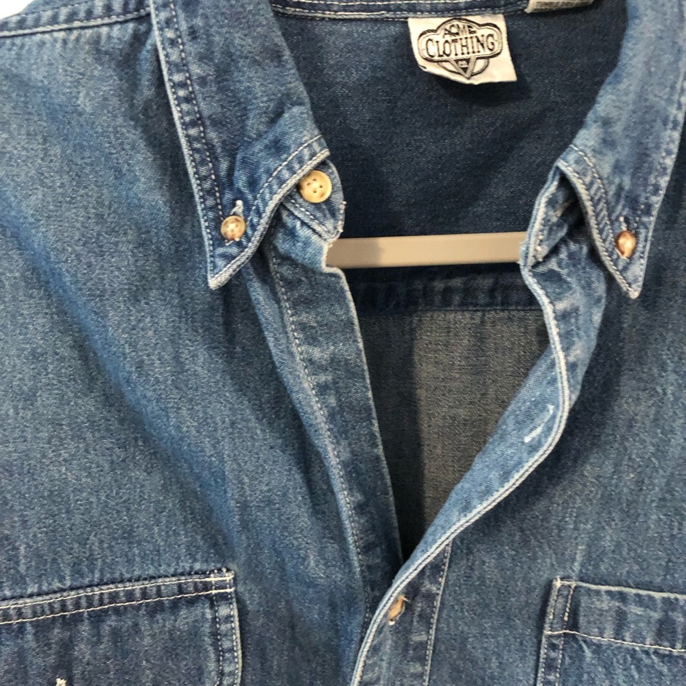 ACME Looney Tunes Blue Denim Shirt Embroiled Shirt M Unisex - Picture 3 of 7